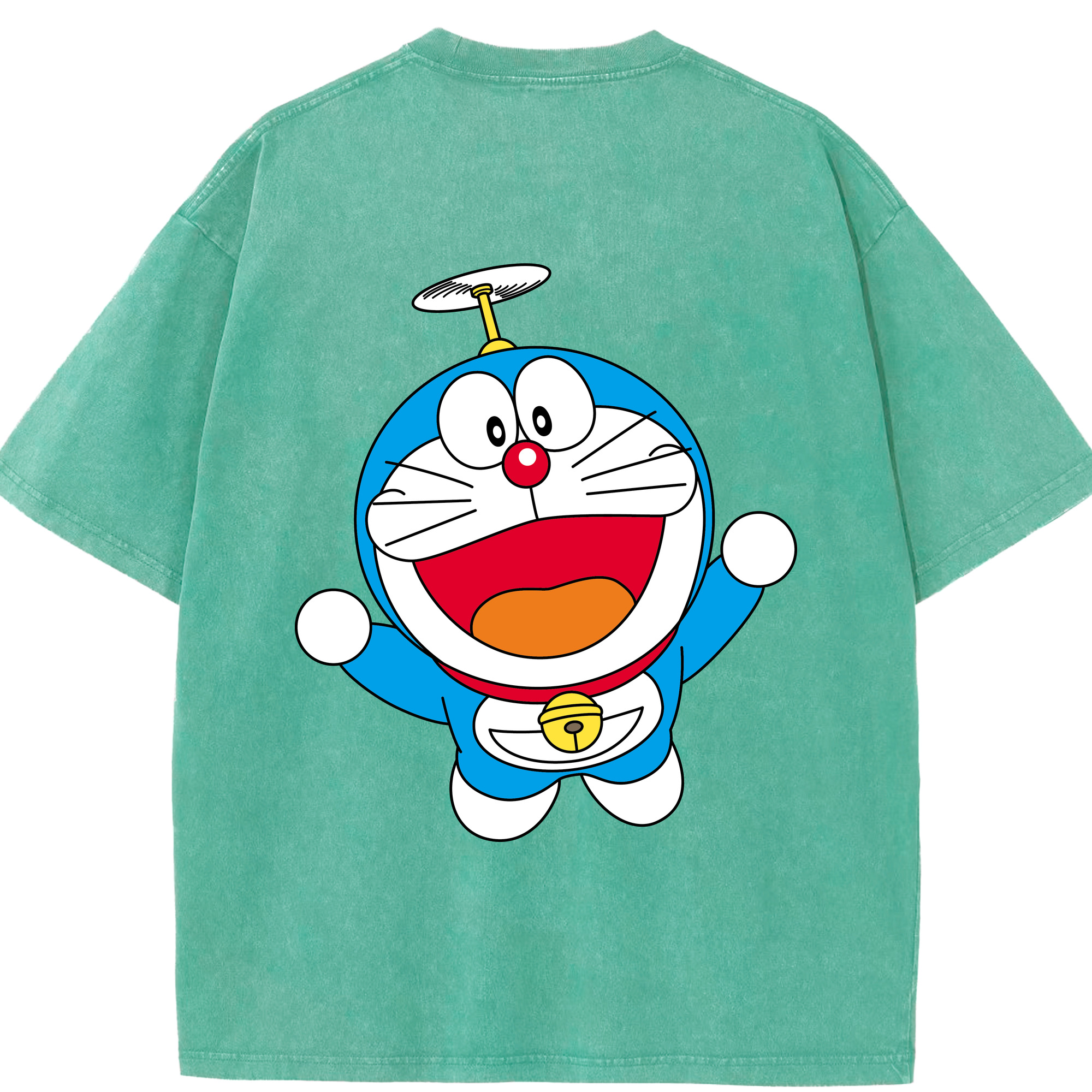 （画像用） ドラえもん Doraemon 綿100% ヴィンテージ風 半袖Tシャツ（背面プリント）